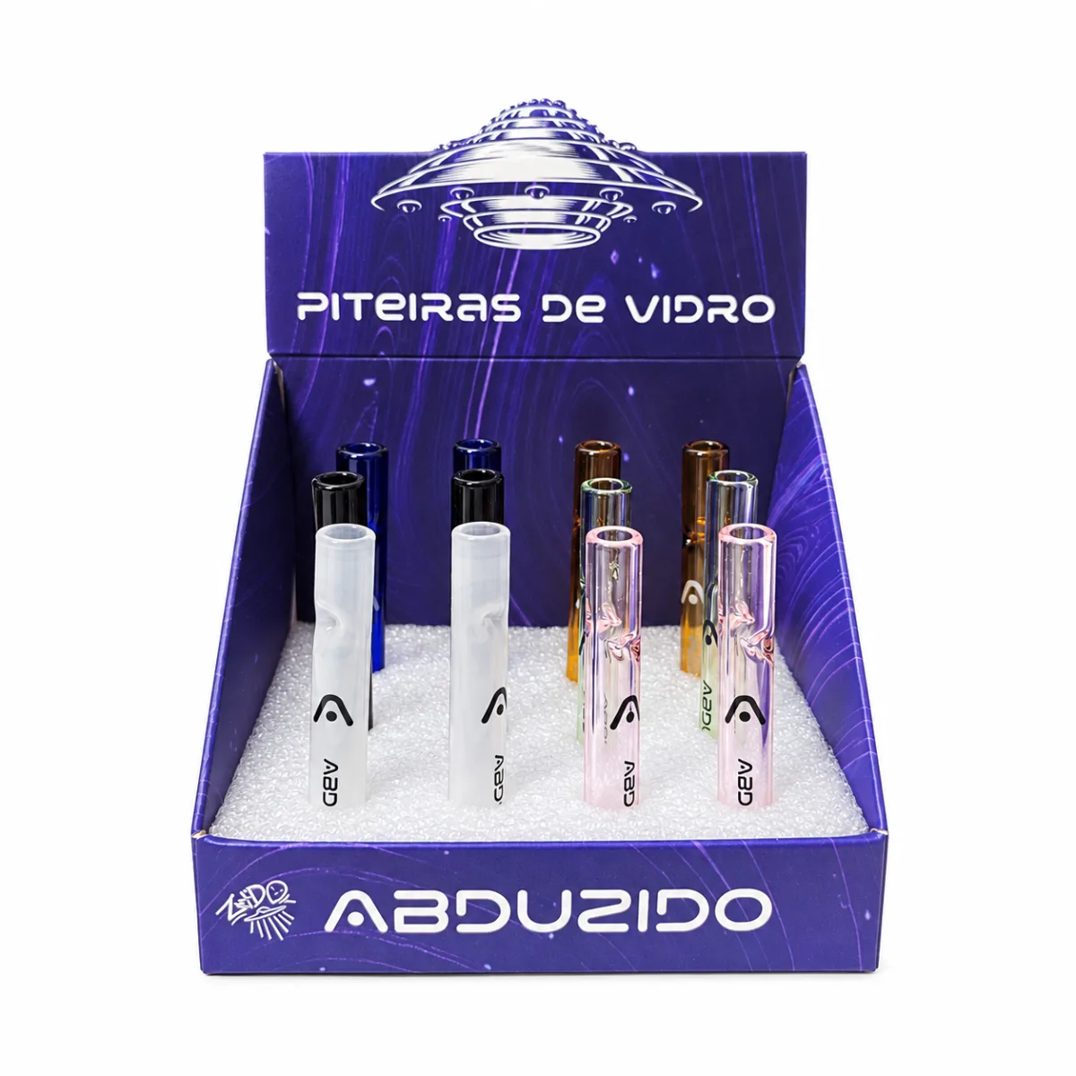 PITEIRA DE VIDRO ABDZ CLASSICA COLORS 10MMx6CM C/12