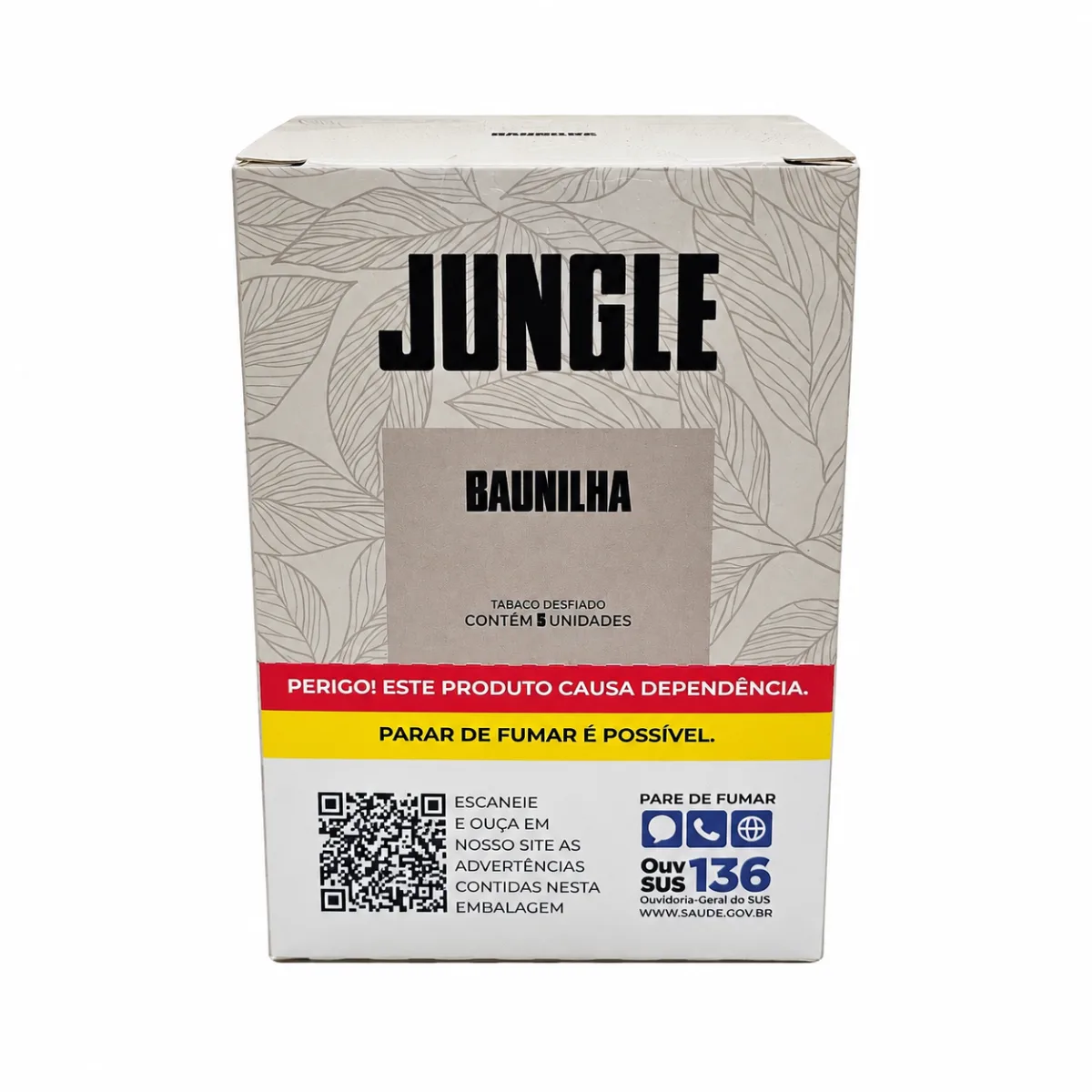 TABACO JUNGLE SABOR BAUNILHA 20G C/5