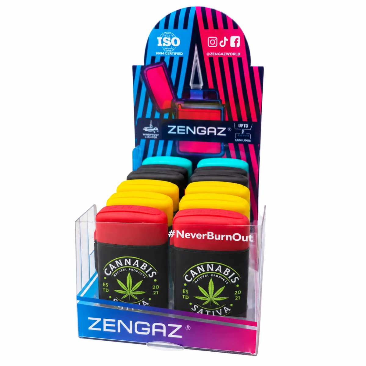 MAÇARICO ZENGAZ ZL-10CESTA BICOLOR ESTAMPADO C/12
