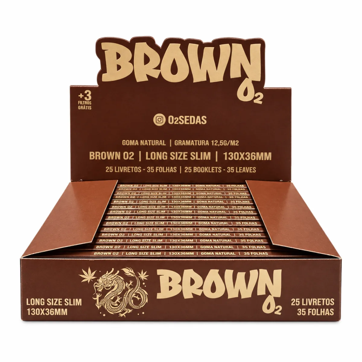 SEDA O2 BROWN LONGA SLIM C/25