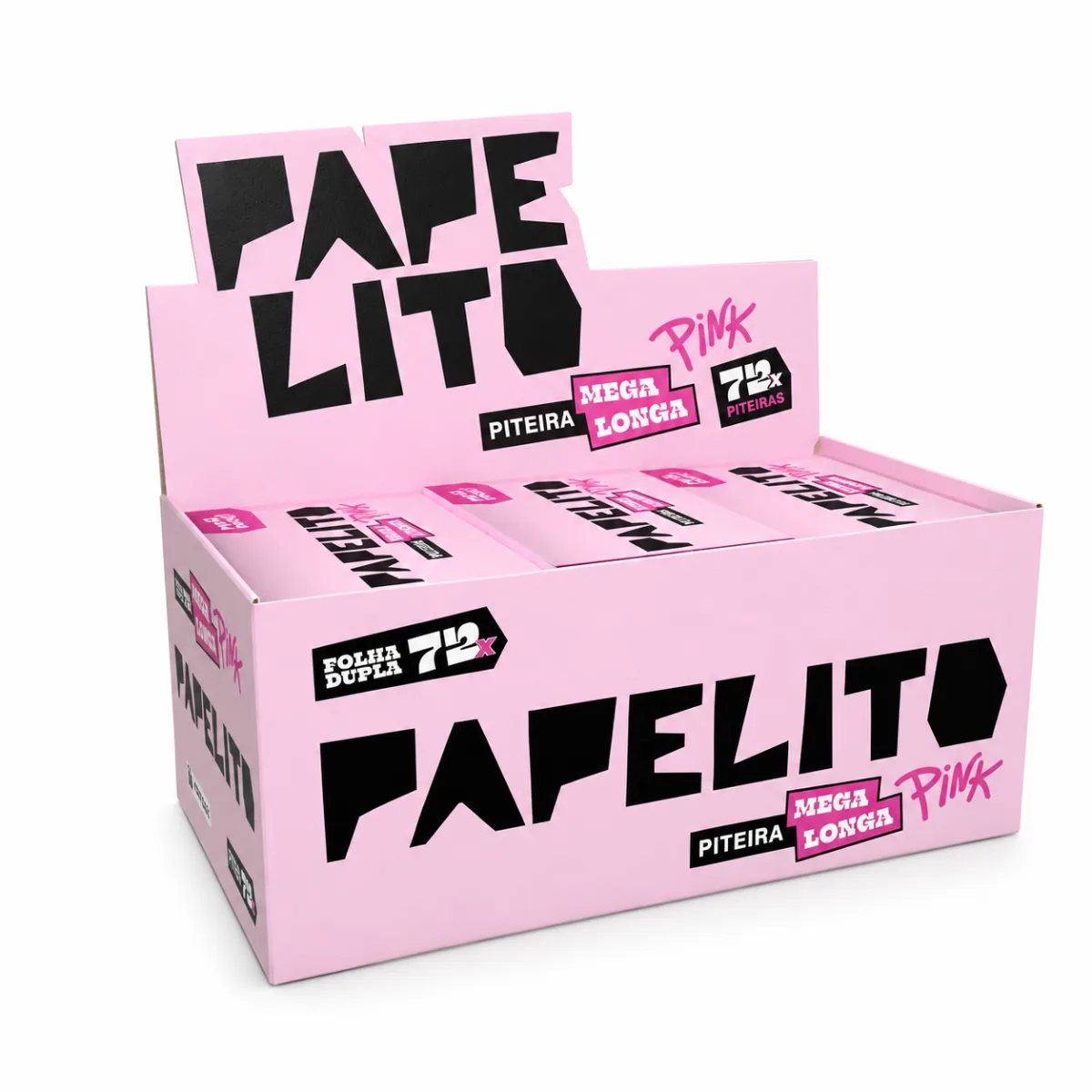 PITEIRA PAPELITO MEGA LONGA DUPLA PINK C/30