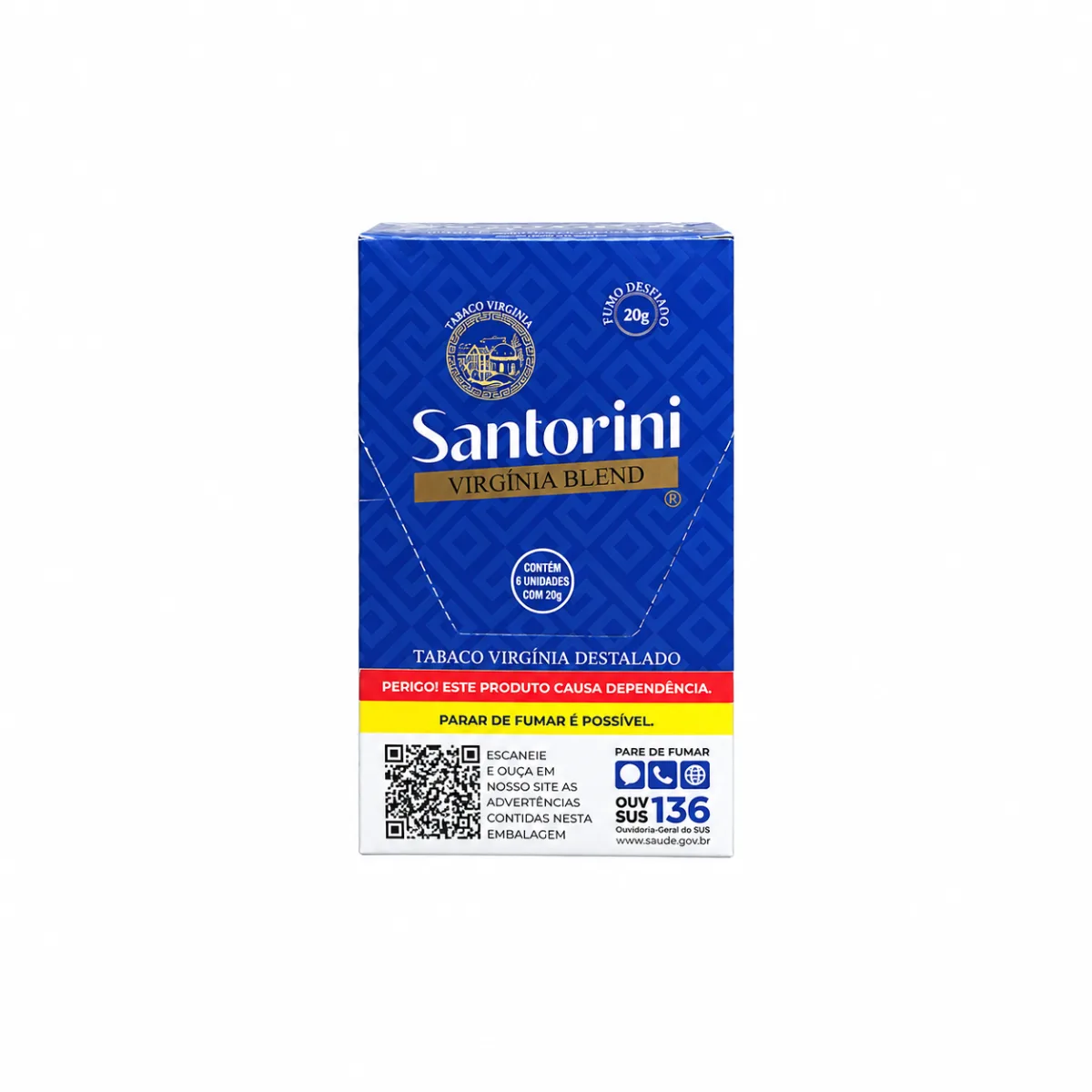 TABACO SANTORINI VIRGINIA BLEND 20G C/6