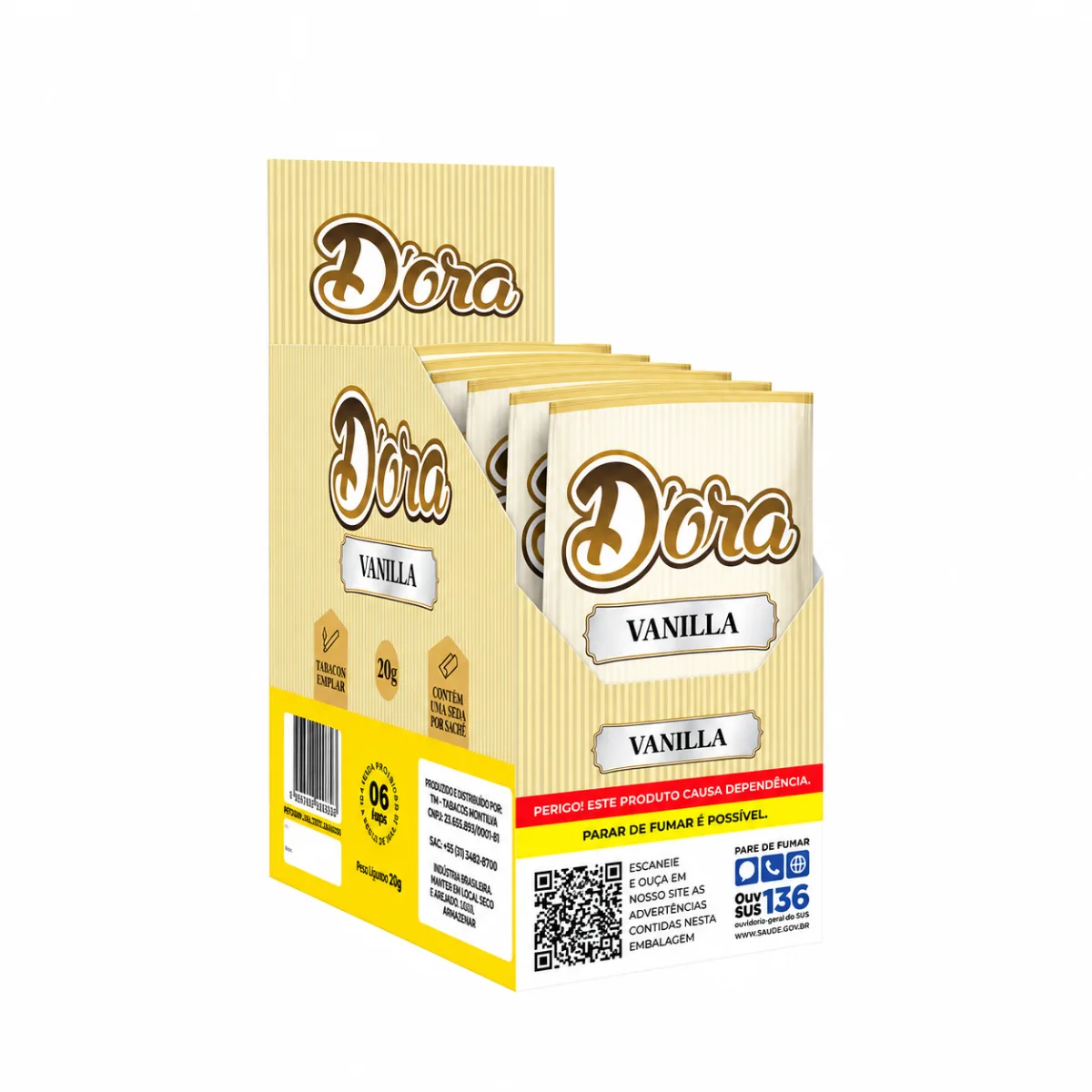 TABACO DORA BAUNILHA 20G C/6