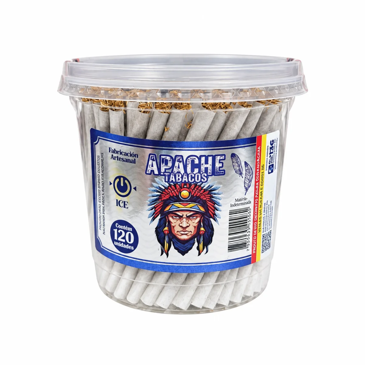 TABACO BOLADO POTE APACHE C/120 ICE (CLICK)