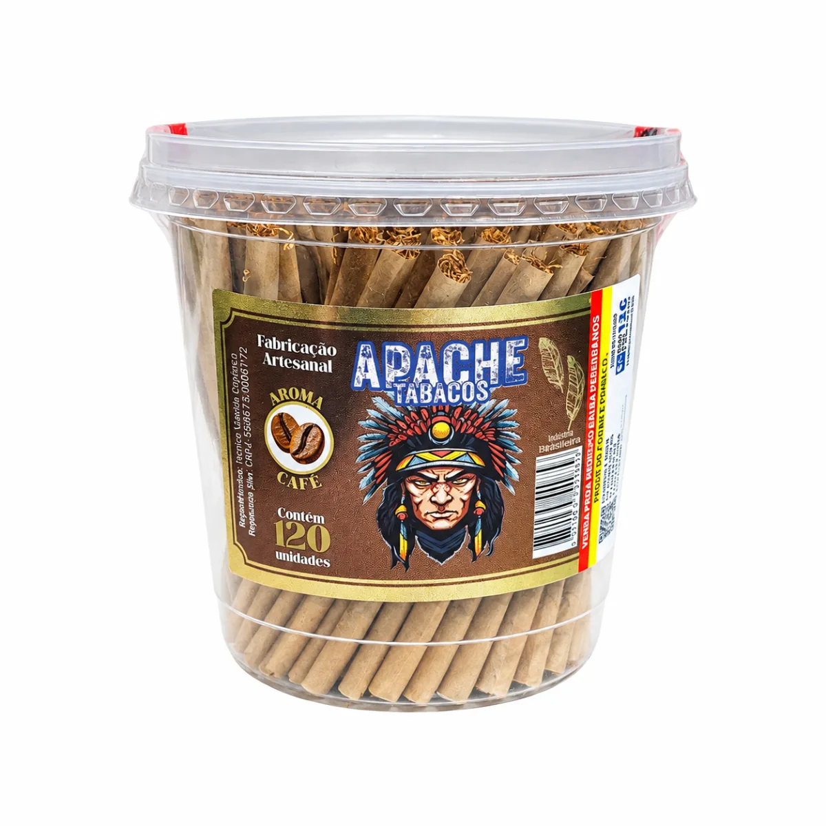 TABACO BOLADO POTE APACHE C/120 CAFÉ