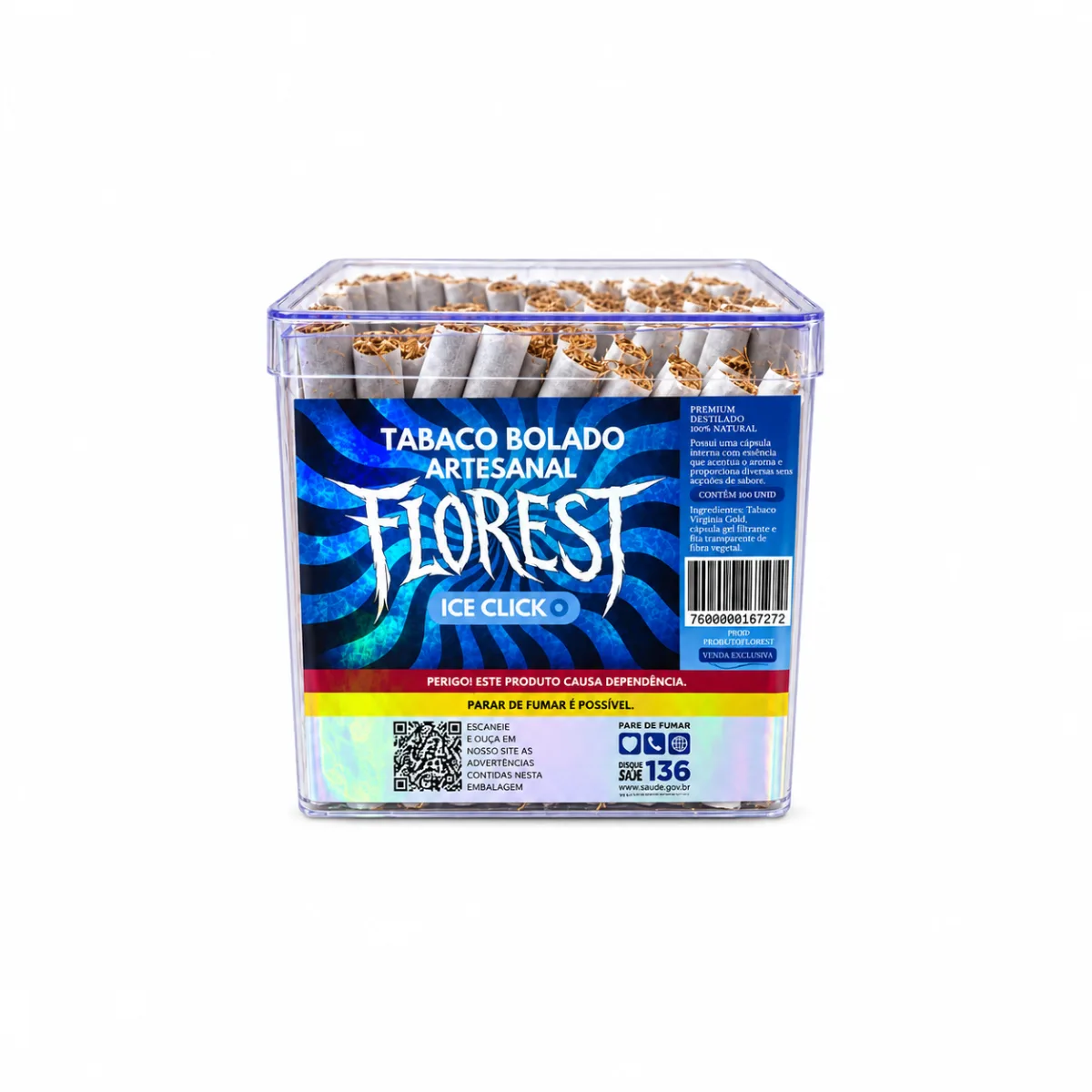 TABACO BOLADO FLOREST ICE CLICKC/100