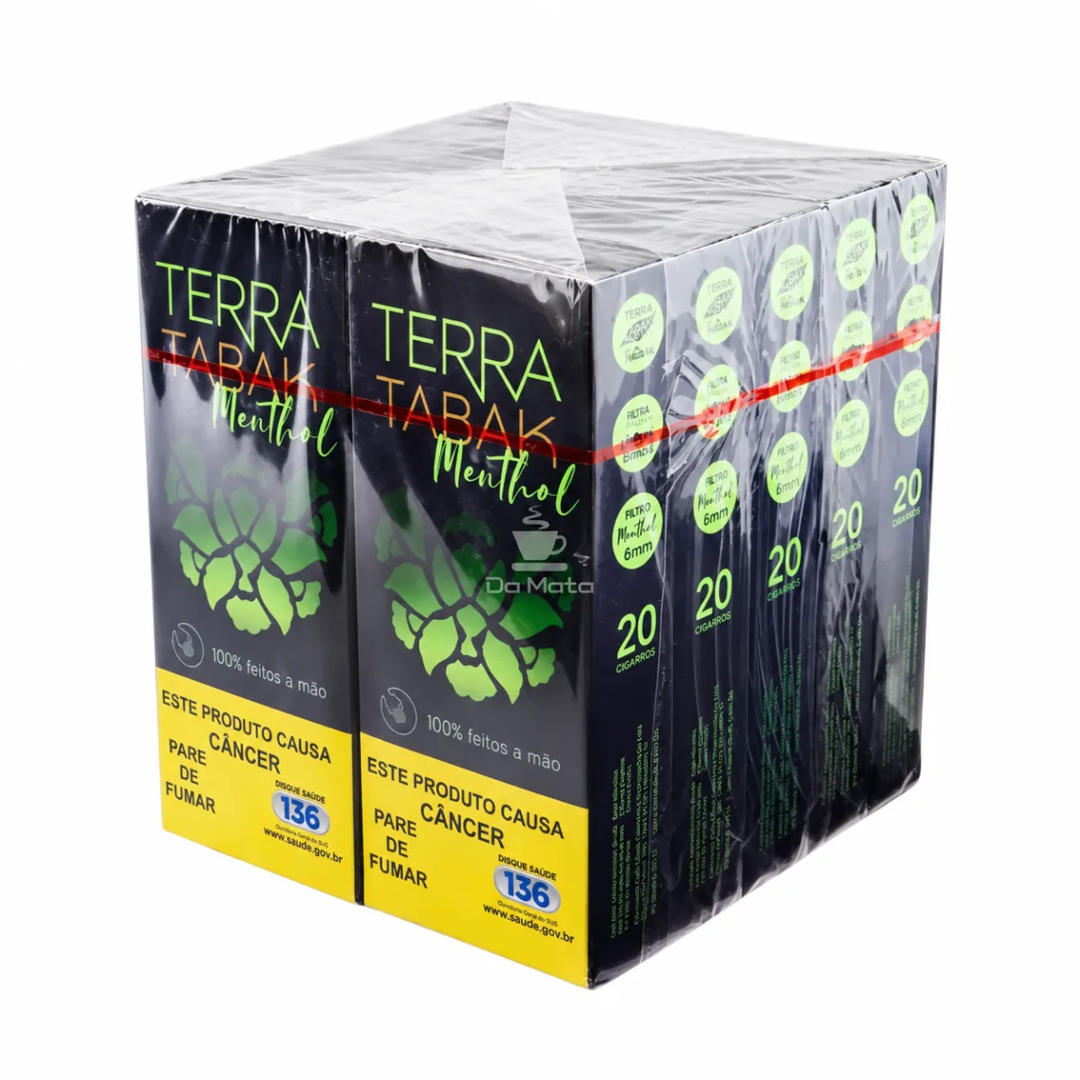 TABACO BOLADO TERRA TABAK MENTA C/10 e 20UN CADA