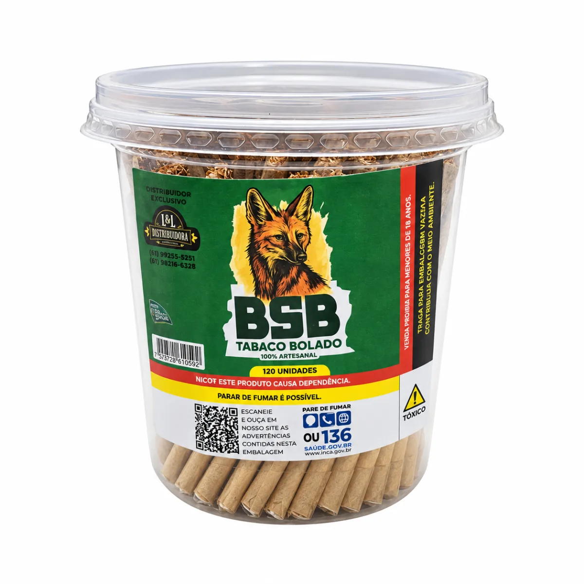 TABACO BOLADO POTE BSB C/120