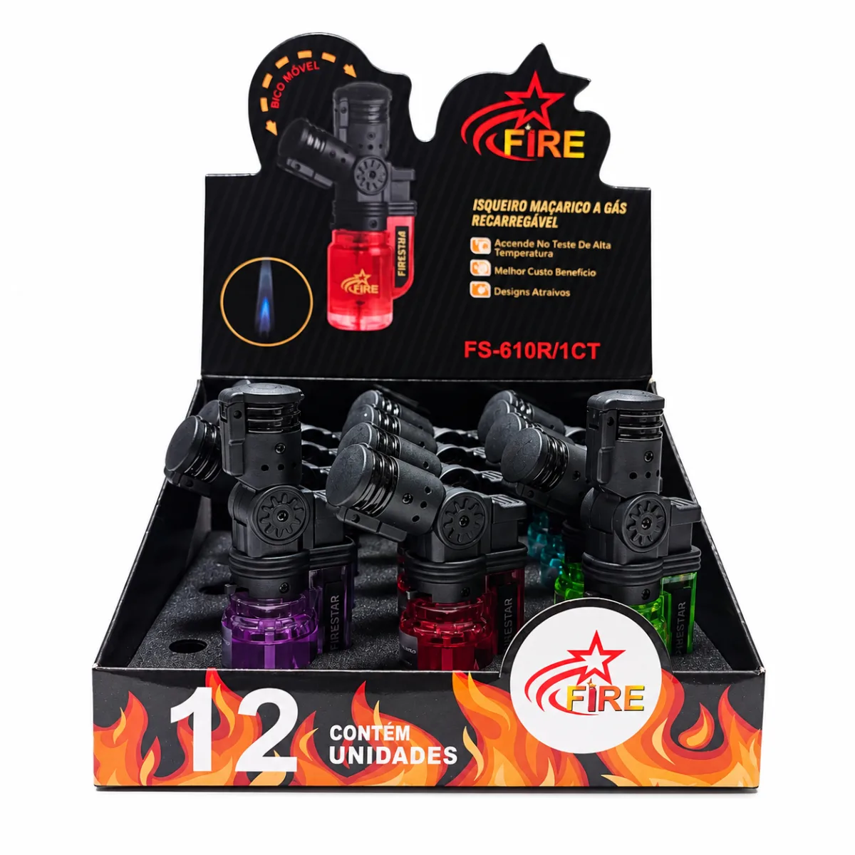 MAÇARICO FIRE STAR BICO MOVEL C/12