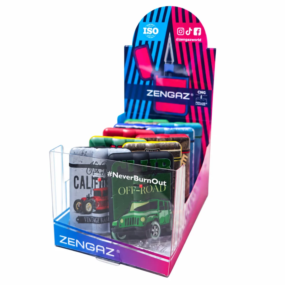 MAÇARICO ZENGAZ ZL-18A POKER CORES ESTAMPADO C/12