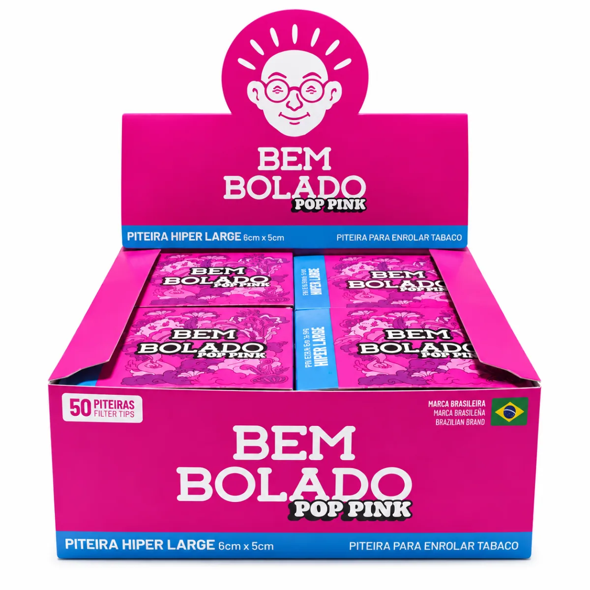PITEIRA BEM BOLADO POP PINK HIPER LARGE (PAPEL ROSA) C/24