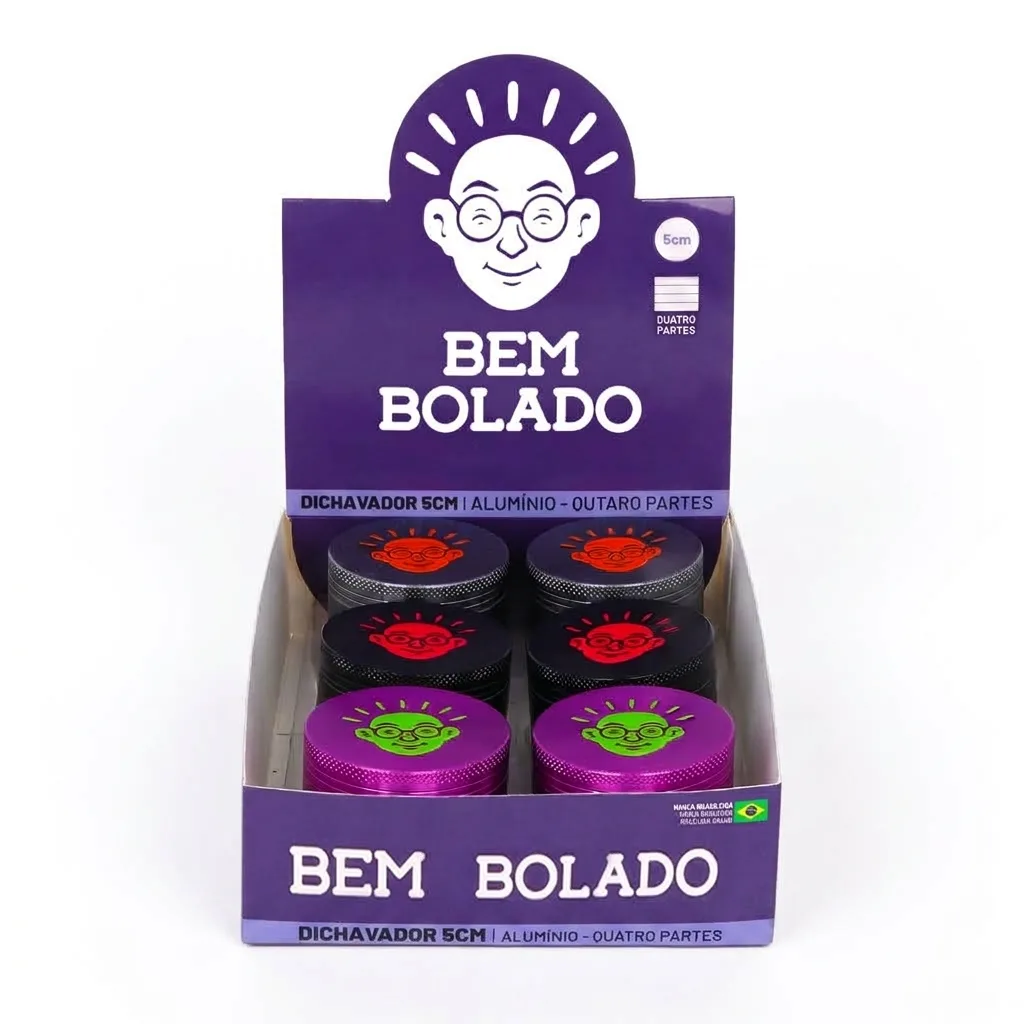 DICHAVADOR BEM BOLADO ALUMINIO 4 PARTES 5CM