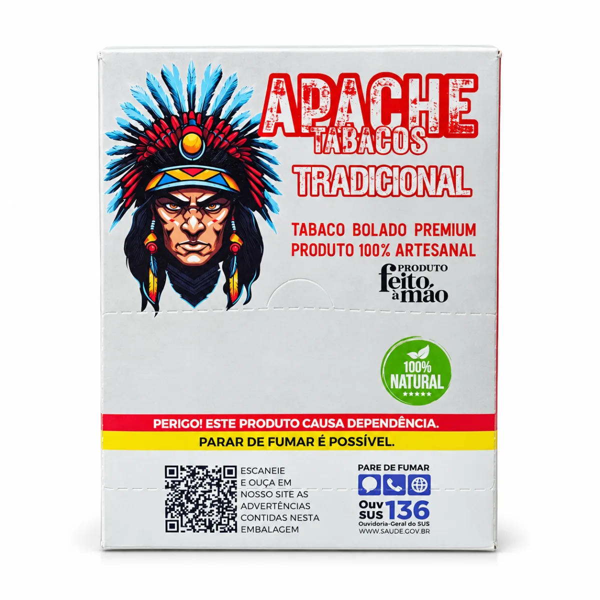 TABACO BOLADO APACHE PICADO SEDA BRANCA C/100