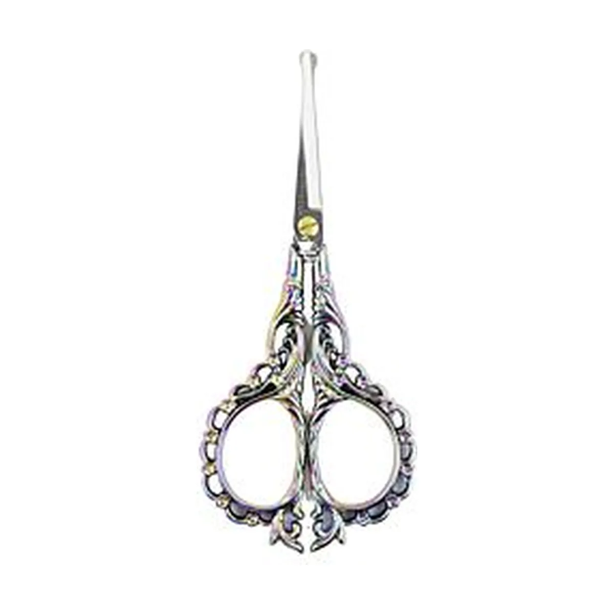 TESOURA ABDZ QUEEN ROUND GOLD/RAINBOW/SILVER
