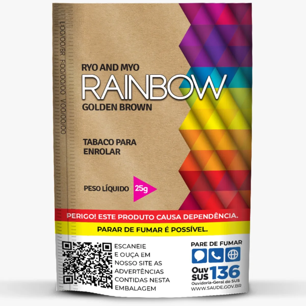 TABACO RAINBOW ORGÂNICO 25G C/ 6